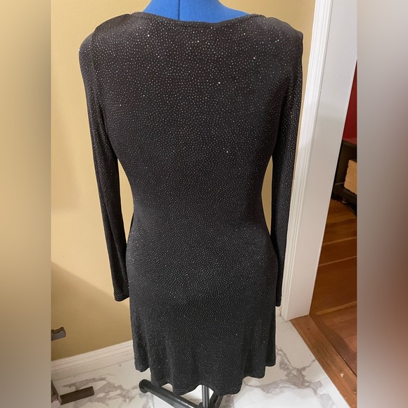 Vintage Sparkly  a.b.s Evening Collection Little Black Dress / Stretchy Size M - Picture 3 of 7